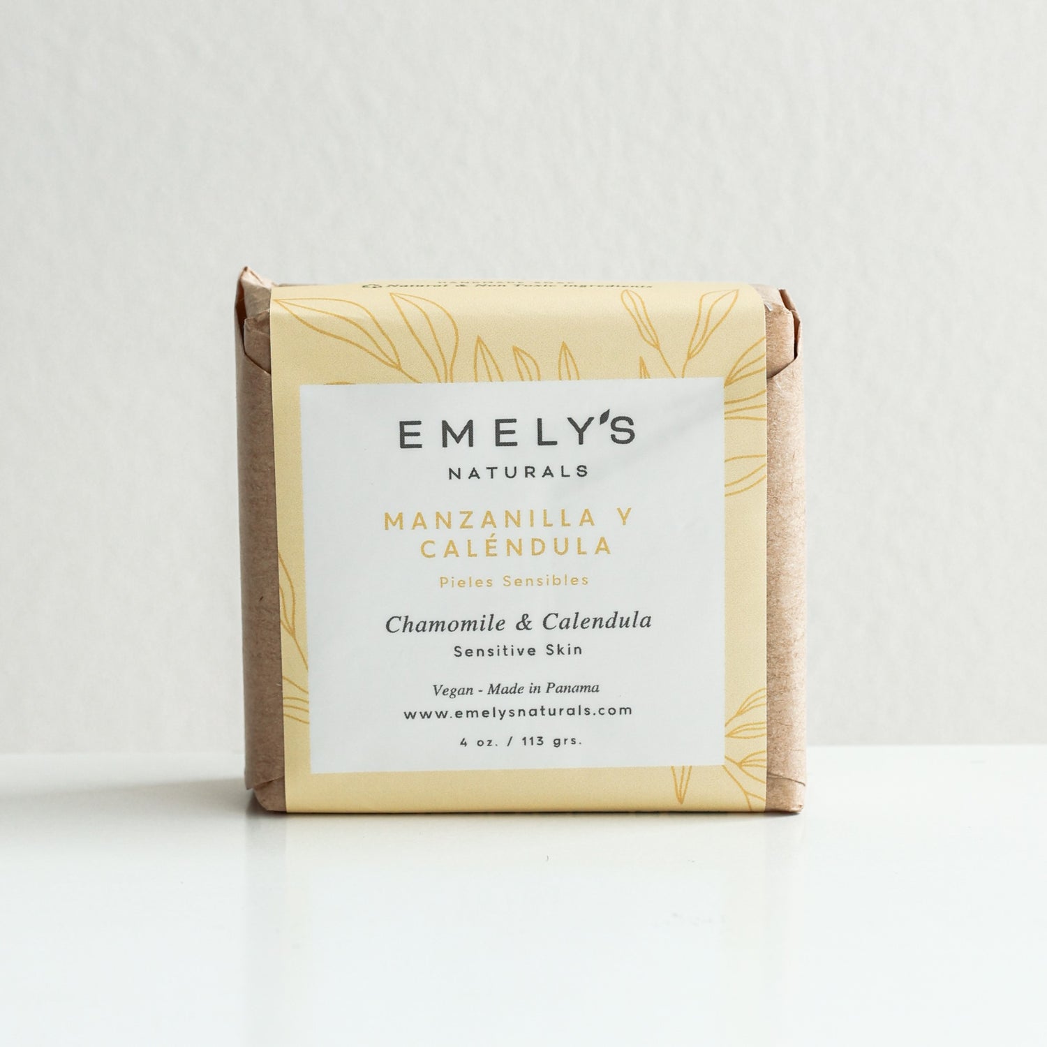 Jabón Artesanal Manzanilla y Caléndula | Pieles Delicadas y Bebés